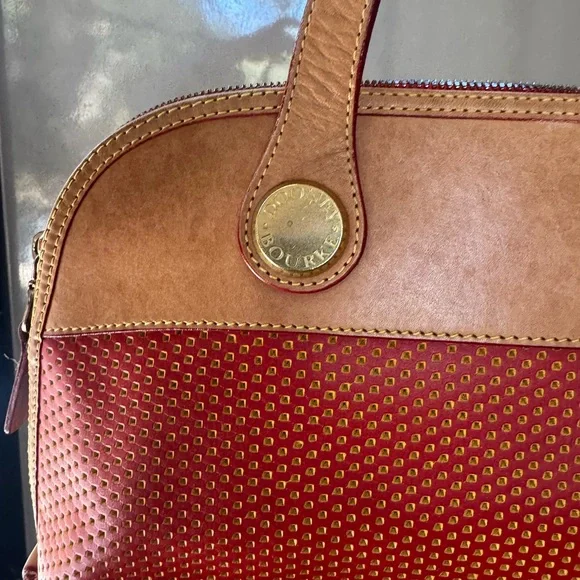 Dooney & Bourke Red and Brown Satchel - Picture 4 of 7